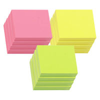 カラーミックス 50×40mm 3色 80枚×12冊入 ブリリアントピンク、ブリリアントグリーン、ブリリアントイエロー 5653-39-PN（直送品）