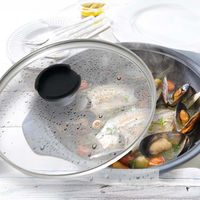 ランテル・メディエール every U. 強化ガラス蓋(蒸気穴付き) 26cm LN-2458_lid 1個（直送品）