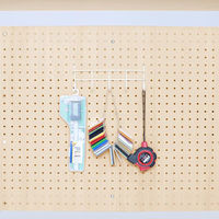 【軒先渡し】林製作所 収納付きハイテーブル用オプション ５連フック 幅228×奥行96×高さ53mm ホワイト 1個（直送品）