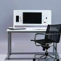 【軒先渡し】林製作所 モニター取り付け スチールデスクトップパネル 幅1000×奥行49×高さ513mm ブラック 1台（直送品）