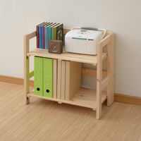 YAMAZEN 天然木パタパタラック 2段 幅600×奥行290×高さ560mm ナチュラル TNP-2(NA) 1台（直送品）