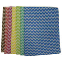 お店でも使い方色々万能ふきん 食器・テーブル拭き・お掃除 7色入 各2枚 1パック（14枚入）オカザキ