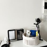 ロープ収納ボックス ラウンド(M) アイボリー LAKOLE/ラコレ