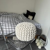 ローププフ アイボリー　クッションスツール LAKOLE/ラコレ