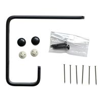 和気産業 石膏ボードにつく棚受 シングル+フック 黒 TK-84 1セット(8個)（直送品）