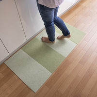 サンコー バリアフリータイルマット 無地8枚入 グリーン＆ライトグリーン KD-33 1個（8枚入）