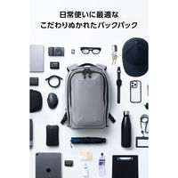 リュック ビジネスリュック 14L 撥水 多収納 PC14インチ対応 チャコール BM-MNLBP04DGY エレコム 1個（直送品）