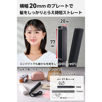 ヘアアイロン ストレートアイロン ミニ ナノセラミックコーティング コンパクト ブラック TEC-HS120-K テスコム 1個（直送品）