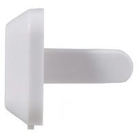 朝日電器 安全コンセントキャップ ロック式 8個入り ホワイト AN-L208(W) 1パック(8個入)（直送品）