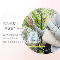 オウルテック シースルー素材 USB-A to USB-C シリコンケーブル ミニョン OWL-CBS1MINAC12-WH 1個（直送品）