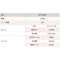 麻場 背負動噴「さすけ」EPー215D1 EP-215D1 1個（直送品）