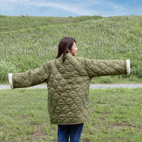 萩原 two sides インナーボアのリバーシブルはんてん フリー グリーン 240629413 1枚（直送品）