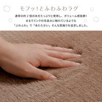 萩原 ミンクタッチ ホットカーペットカバー 185cm×185cm グリーン 240630810 1枚