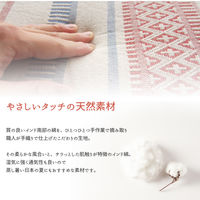 萩原 インド綿シートクッション テラ レッド 270051980 1セット(2枚入)（直送品）