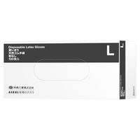 【使いきり天然ゴム手袋】 川西工業 「現場のチカラ」 使い切り天然ゴム手袋 粉なし L 1箱（100枚入）  オリジナル