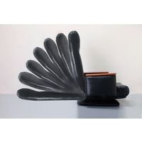 ファミリー・ライフ 天然木肘付きリクライニング回転座椅子HB ブラック 0400910 1個（直送品）