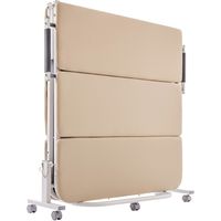 ファミリー・ライフ ウレタンマット仕様折りたたみベッド シングル ホワイト 0401410 1個（直送品）