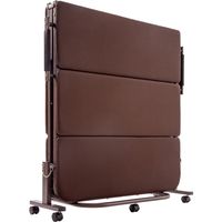 ファミリー・ライフ ウレタンマット仕様折りたたみベッド シングル ブラウン 0401420 1個（直送品）