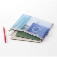 デザインフィル ペン&ツールポーチ メッシュ 水色 53348006 1個