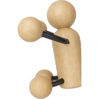 アントレックス Umbra ウッディ ウォールフック 幅170×奥行100×高さ140mm ブラック/ナチュラル 1個（直送品）