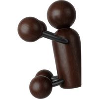 アントレックス Umbra ウッディ ウォールフック 幅170×奥行100×高さ140mm ブラック/ウォルナット 1個（直送品）