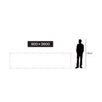 安全第一_ポリエチレン製シート（防炎）（900mm×3600mm）_ハトメ_横断幕_１枚_萩原工業_fcs001（直送品）