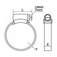 アソー ホースクリップ オービット ウォームドライブ スチール 13ー19mm 00 1個 69-7843-66（直送品）