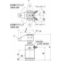 理研機器 リケン ユアツシリンダ SW01-30RS 1個（直送品）