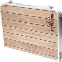 ハック ウッド調折りたたみアルミローテーブル60cm 2342 1個（直送品）