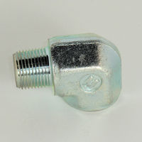 マルエム産業 高圧 鋼製 ネジ継手 メスオスエルボ(Rc×R)3価クロメート処理品 1/4 LCM 1/4-10 1包(10個入)（直送品）