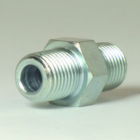 マルエム産業 高圧 鋼製 ネジ継手 ニップル(R)3価クロメート処理品 1/2 SN1/2-5 1包(5個入)（直送品）