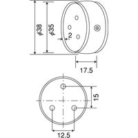 OMSORG(オムソリ) オムソリPRO手すり3565シリーズ  丸棒(直線)ジョイント金具 35 シルバー KM35JA-S 1個（直送品）