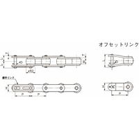 椿本チエイン (株)椿本チエイン プラローラバイピッチチェーン(SS仕様) RF2060RPーSSー5LK2ーL 1セット(3L)（直送品）