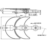 椿本チエイン (株)椿本チエイン ステンレストップチェーン TO形 TOR826ーL 1セット(2L)（直送品）