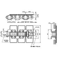 椿本チエイン (株)椿本チエイン ステンレストップチェーン TRU形 TRU1143ーTーSSーL 1セット(2L)（直送品）