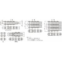 椿本チエイン (株)椿本チエイン スーパチェーン RS140ーSUPー6ーRPーL 1セット(3L)（直送品）