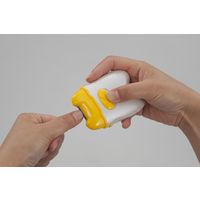 マリン商事 電動爪切り 爪磨きプラス イエロー×ホワイト a25354 1個