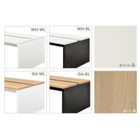 【車上渡し】アール・エフ・ヤマカワ ソリード フリーアドレス用デスク 幅2400×奥行1200×高さ720mm オーク/ブラック 1台（直送品）