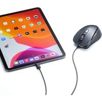 サンワサプライ 有線Type-CブルーLEDマウス(5ボタン・ブラック・静音タイプ) MA-BLC156BK 1個（直送品）