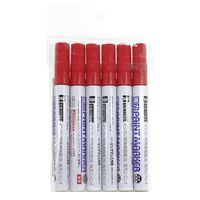 ビッグマン 強力ペイントマーカー6本組中字赤 TSB-61 1セット(6本)