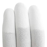 小野商事 ウレタン指先コート手袋 SSサイズ 13ゲージ ホワイト 1861 1セット(10双×10組)