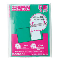 LIHIT LAB. ルーパーファイル クリスタルグリーン F3006-5P-19 1箱（25冊：5冊入×5袋）