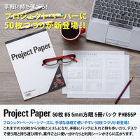 オキナ プロジェクトペーパー 50枚 B5 5冊パック PHB55P 1パック(5冊入)