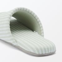 無印良品 綿サッカー織 履き心地やわらか足なりスリッパ Ｌ ２５～２７．５ｃｍ用 グリーン 良品計画