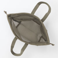 無印良品 立体メッシュ持ち手付き巾着 カーキ Ｍ 約３３×１３×３１ｃｍ 良品計画