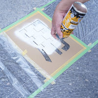 アトムサポート ロードステンシルEasy 来客用(3文字各1枚入り) W150×H250 1枚（直送品）