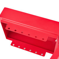 セーフラン安全用品 壁掛け式グループロックアウトボックス(透明窓) 赤 J2734 1台（直送品）