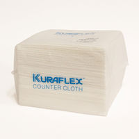 カウンタークロス ハーフ 超厚手 約30cm×33cm レーヨン・ポリエステル ホワイト（1パック（40枚入）×5）オザックス