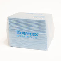 カウンタークロス ハーフ 超厚手 約30cm×33cm レーヨン・ポリエステル ブルー（1パック（40枚入）×5）オザックス