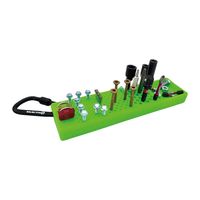 ボルトスター 整備現場 作業現場向け シリコン製 ボルト・ビス紛失防止用ホルダーシート 203×50mm カラビナ付 グリーン BTSー10（直送品）